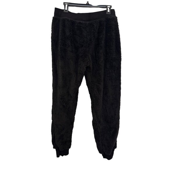 Miss Chevious Black Fuzzy Jogger Pants Large Sequin Ho Ho Ho & Santa Hat Design - Picture 6 of 6